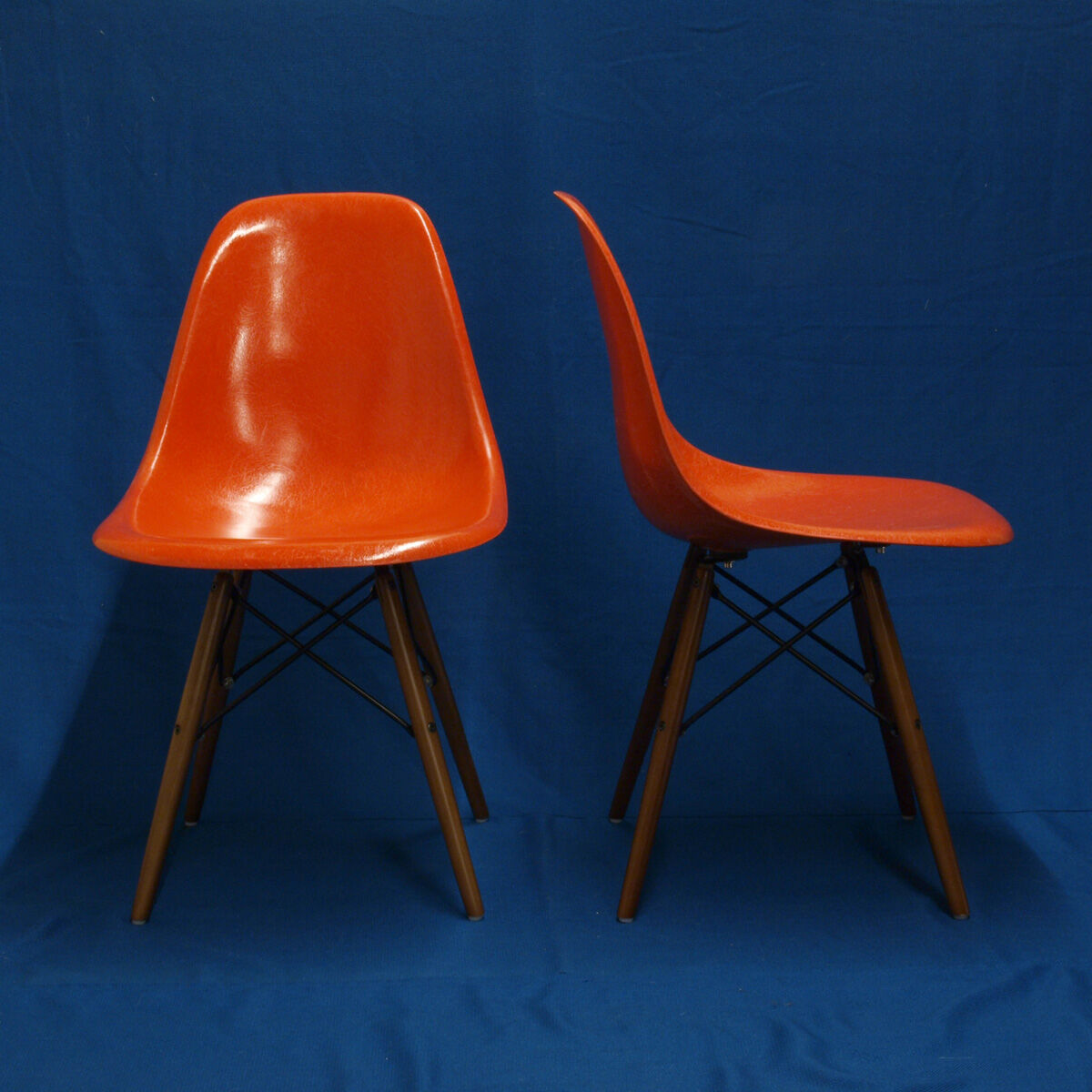 Pair of DSW chairs by Charles and Ray Eames for Herman Miller