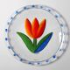Vintage Kosta Boda Glass Plate: Ulrica Hydman Vallien Tulip Design