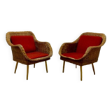 Rattan Lounge Chairs, set of 2