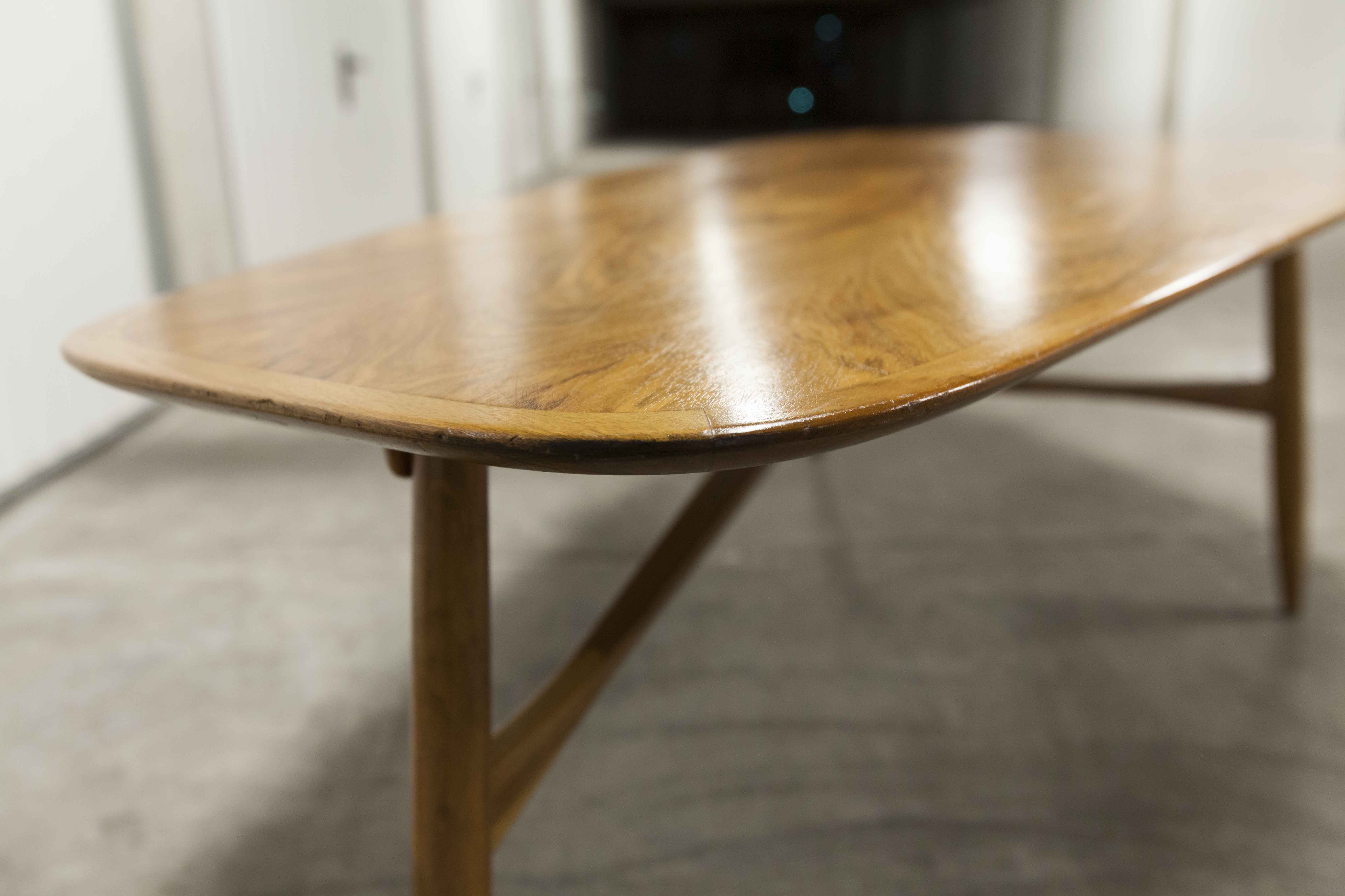 Coffee table XXL Scandinavian teak 178cm 1965