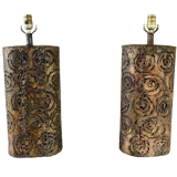 Pair of Brutalist table lamps by Irv Bramberg, 1960s