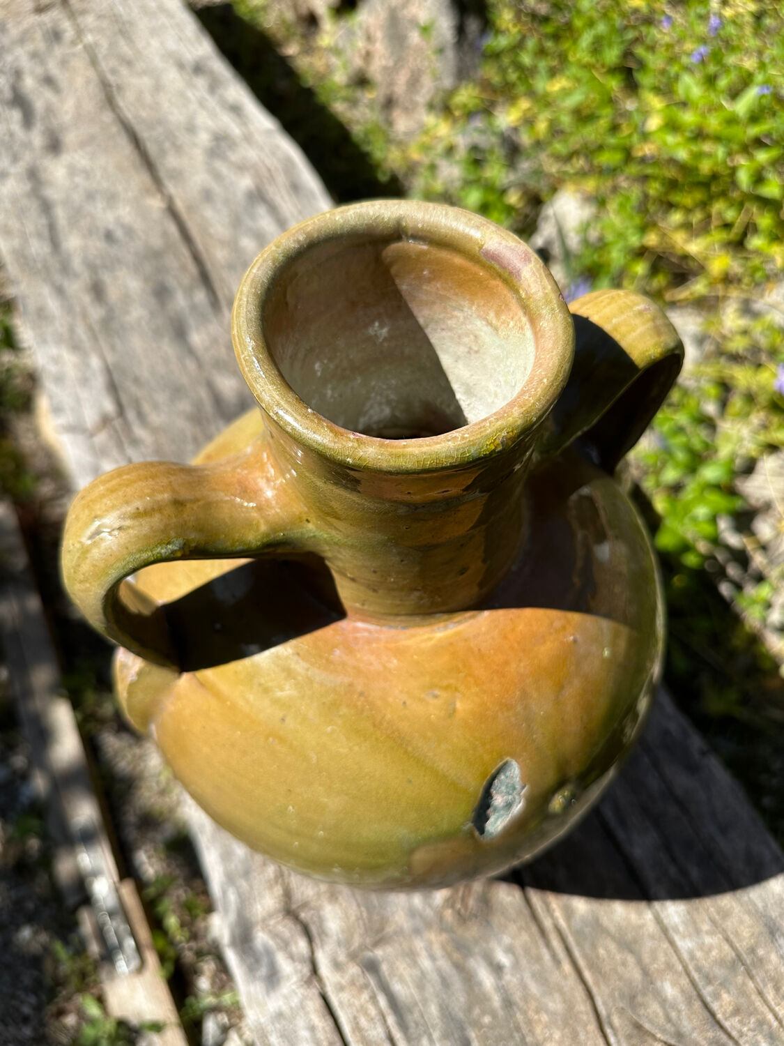 Ancient 19th-century terracotta jug