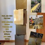 Electro-galvanised metal seat. Pharrell Williams / Vuitton parade, 2024.