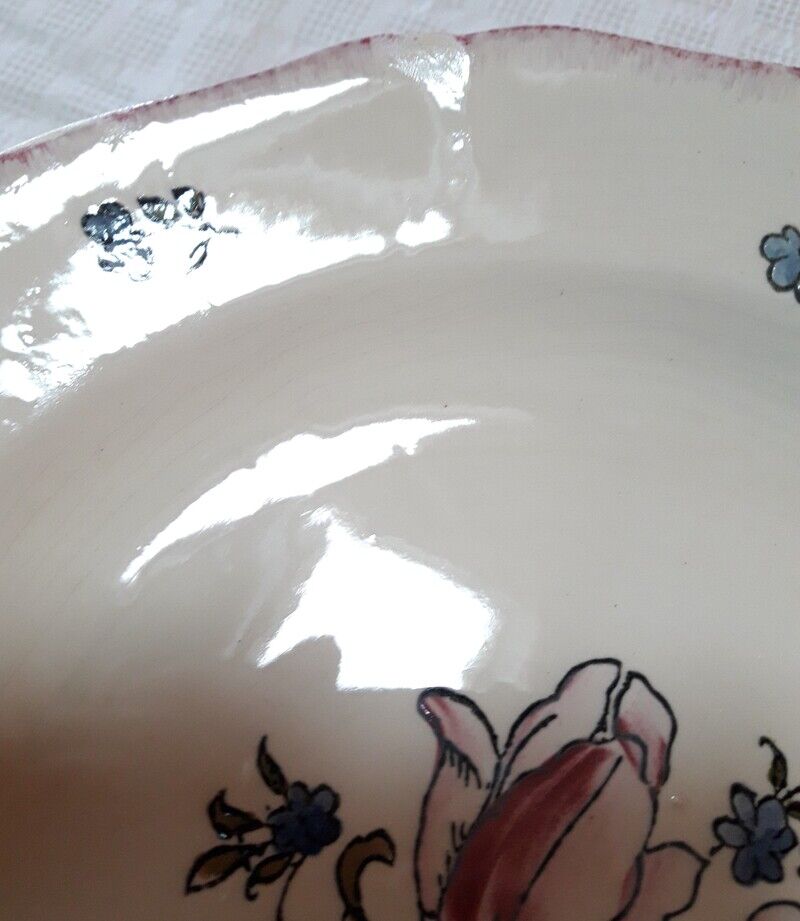 Set of 13 plates Gien earthenware 25cm