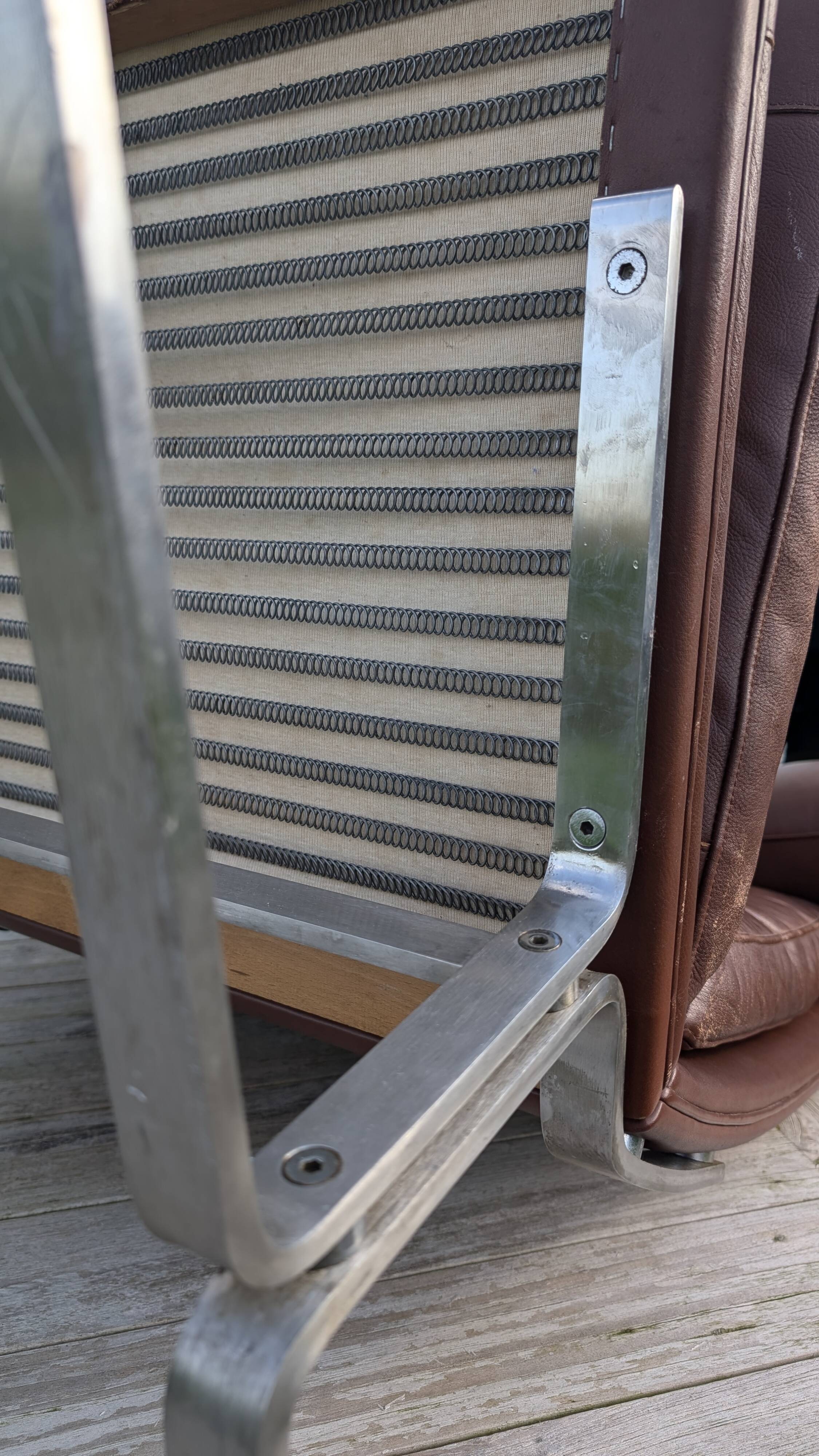 Unique piece - Danish chrome and leather armchair attributed to Poul Nørreklit