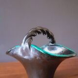 Ceramic bowl, basket from the 50s by Accolay Yonne