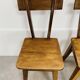 6 brutalist solid wood chairs, chalet decor, vintage