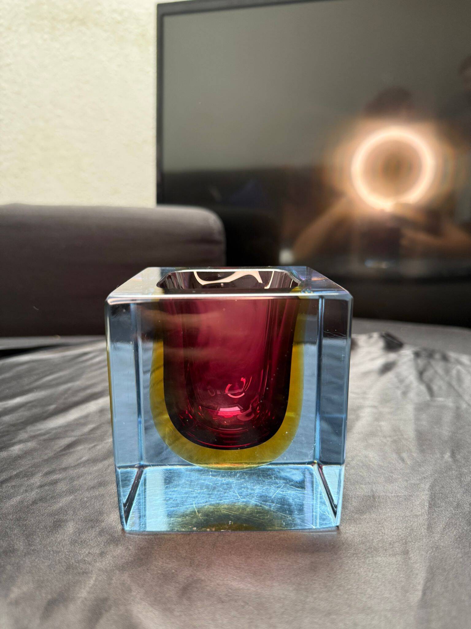 Objet en verre de Murano décoratif par Flavio Poli pour Seguso