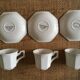 Set of 3 cups Johnson Brothers pearls, Greek Revival English