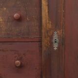 Antique painted kitchen bread cabinet