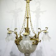 Louis XVI style ram chandelier