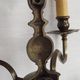 Pair of Double French Vintage Bronze Effect Metal Flemish Wall Lights