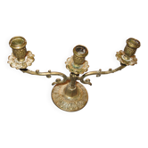 brass chandelier with 3 lights