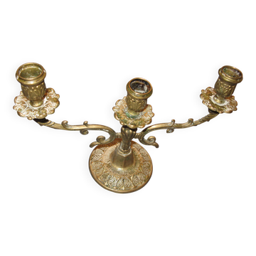 brass chandelier with 3 lights