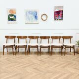 6 Scandinavian teak chairs