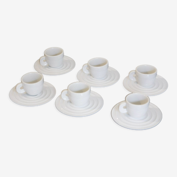 Ensemble café porcelaine blanc