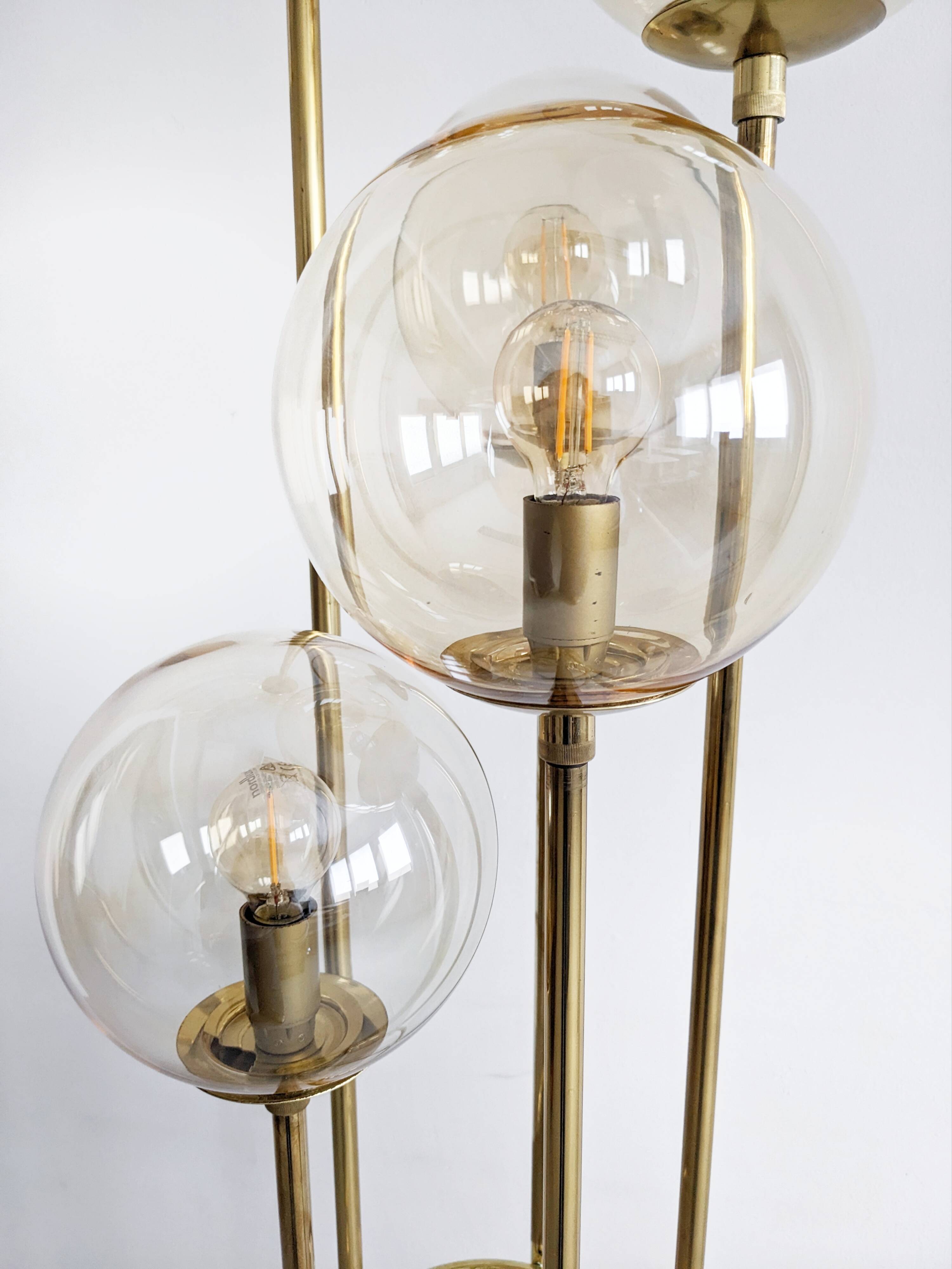 Sölken Lights Brass Floor Lamp 1970's