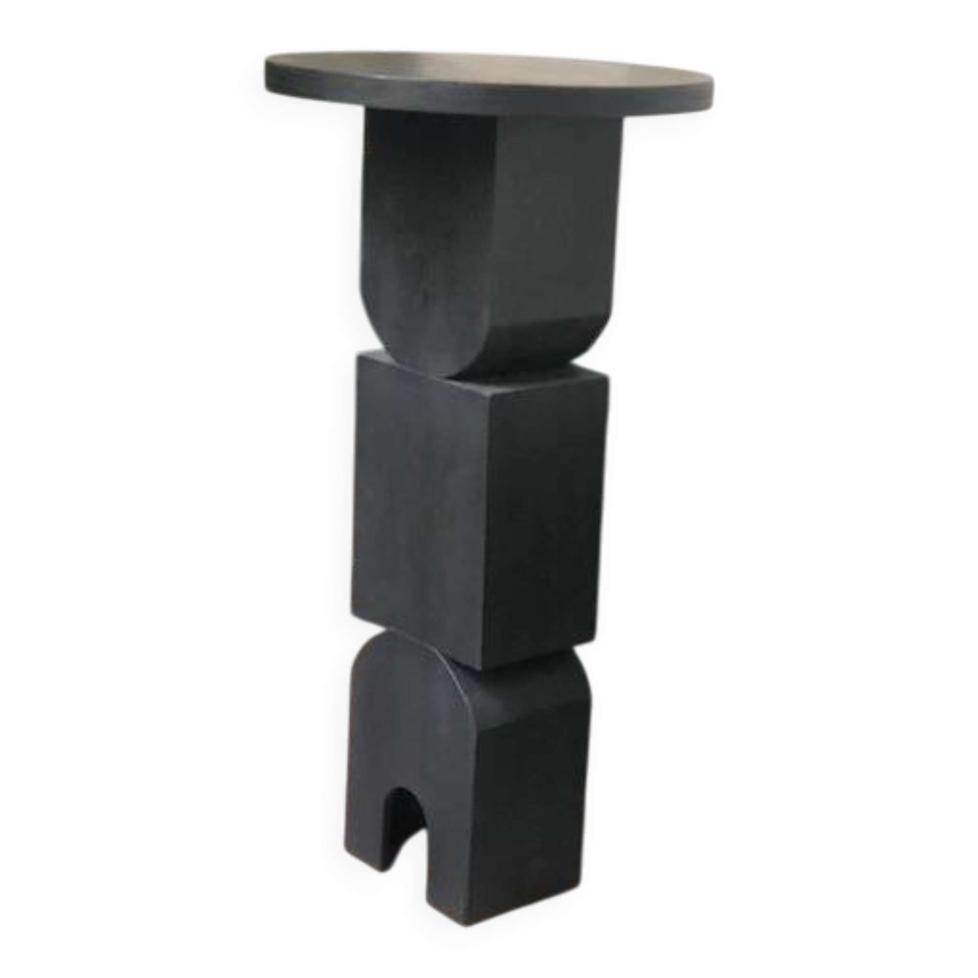 Sellette - Table d'appoint en bois teinté noir