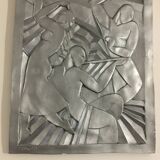 Signed art deco bas relief