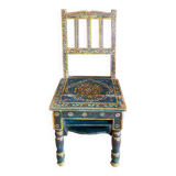 Polychrome wooden step stool