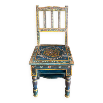 Polychrome wooden step stool