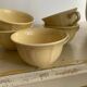 Vintage 6-cup coffee/tea set - Yellow earthenware
