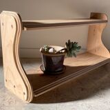Vintage floor with double tops wood brut