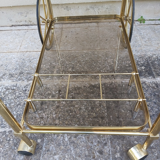 Rolling dessert brass removable tray 70s