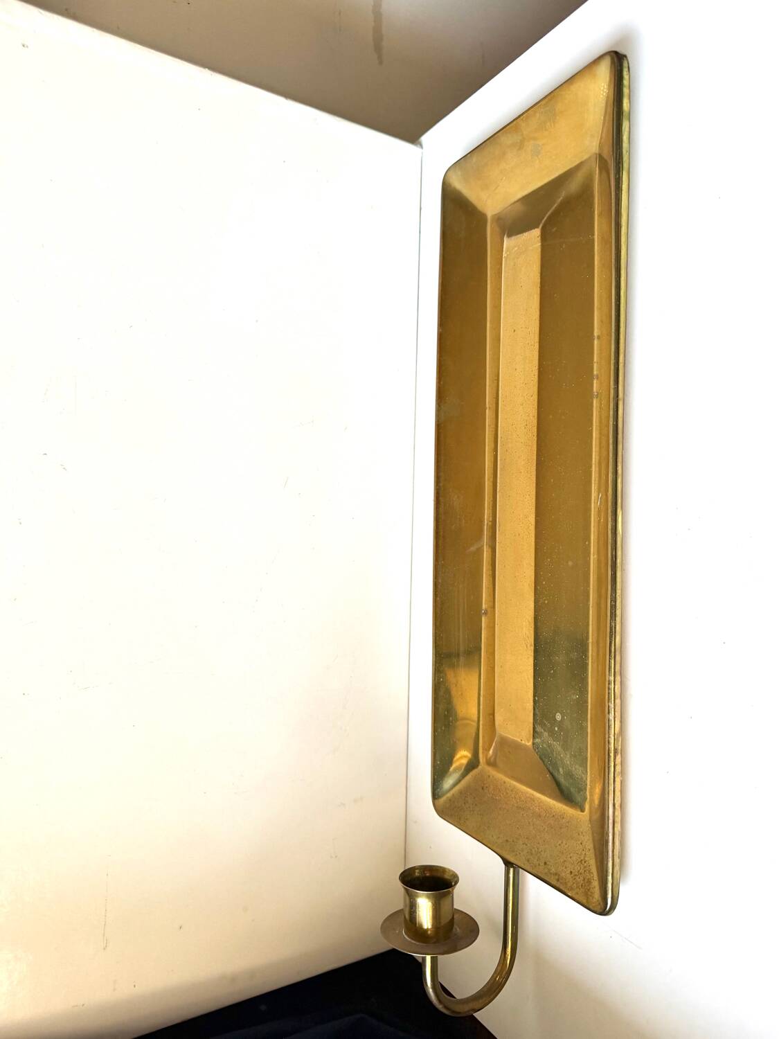 Giant scandscandivintage brass wall candle holder  sconce  height 48cm