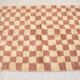 Beni Ouarain rug, old pink checkerboard