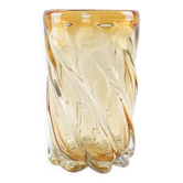 Vase en verre artistique, design italien, années 1960, production : Italie