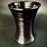 Black vintage vase, 1970