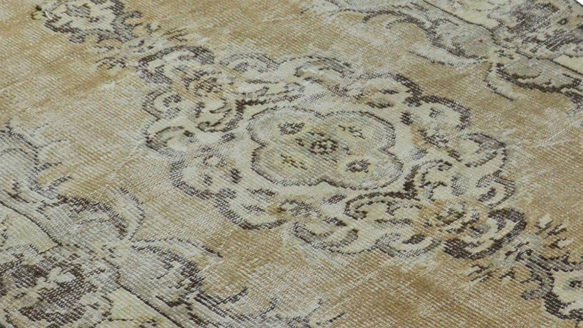 Turkish Anatolian Handmade Vintage Rug 255 cm x 145 cm