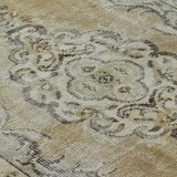 Turkish Anatolian Handmade Vintage Rug 255 cm x 145 cm