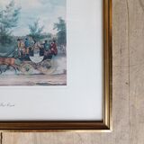 Engraving carriage horse