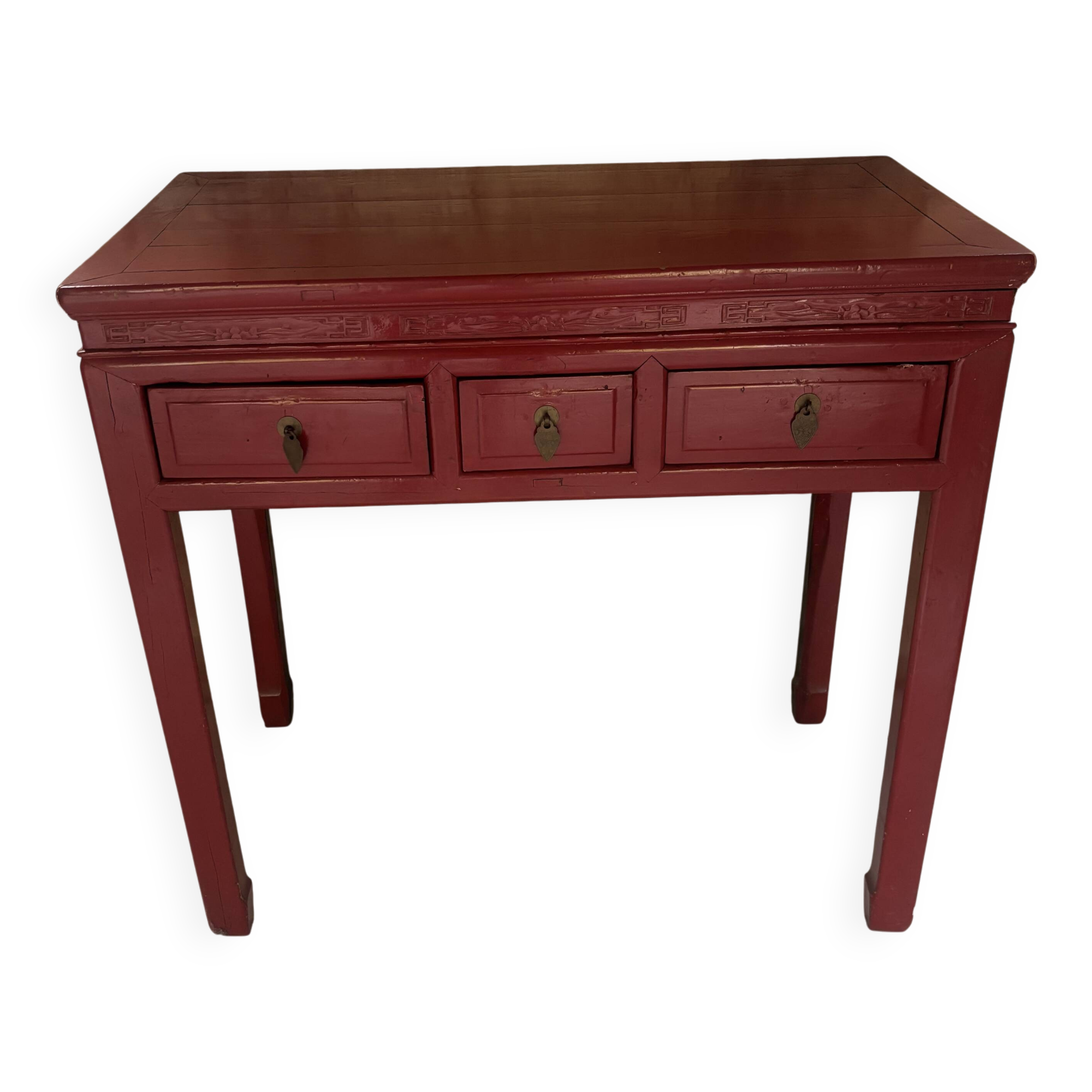 Chinese bureau in lacquered elm – 19th century