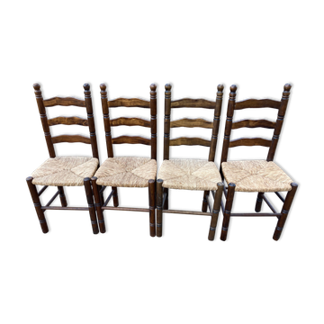 Set of 4 mulched chairs