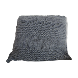 Grey knit cushion