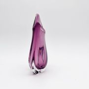 Vase sculptural organique Sommerso Murano couleur améthyste