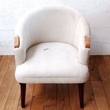 Vintage linen armchair