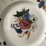 Series of 8 Digoin Sarreguemines flat plates, Agreste collection