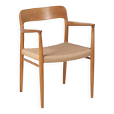 Chaise Niels O. Møller modèle 56 en chêne, Danemark des années 1960