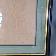 Frame Napoleon III lacquered wood black / gold 65,5x54,5 foliage 61x50 cm + SB glass