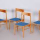 Chaises de salle à manger en hêtre de milieu de siècle attribuées à Dyha Brno, années 1950, ensemble de 4