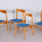 Mid-Century Beech Dining Chairs attributed to Dyha Brno, 1950s, Set of 4