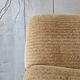 Fauteuil velours beige