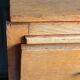 Commode pieds compas chêne blond 1950