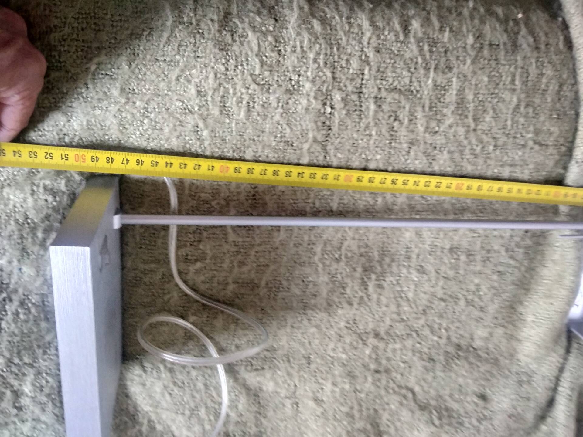 Brushed aluminium lamp, solid, from 2006.