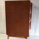 Vintage solid wood chest of drawers with rattan decor - 60s/70s