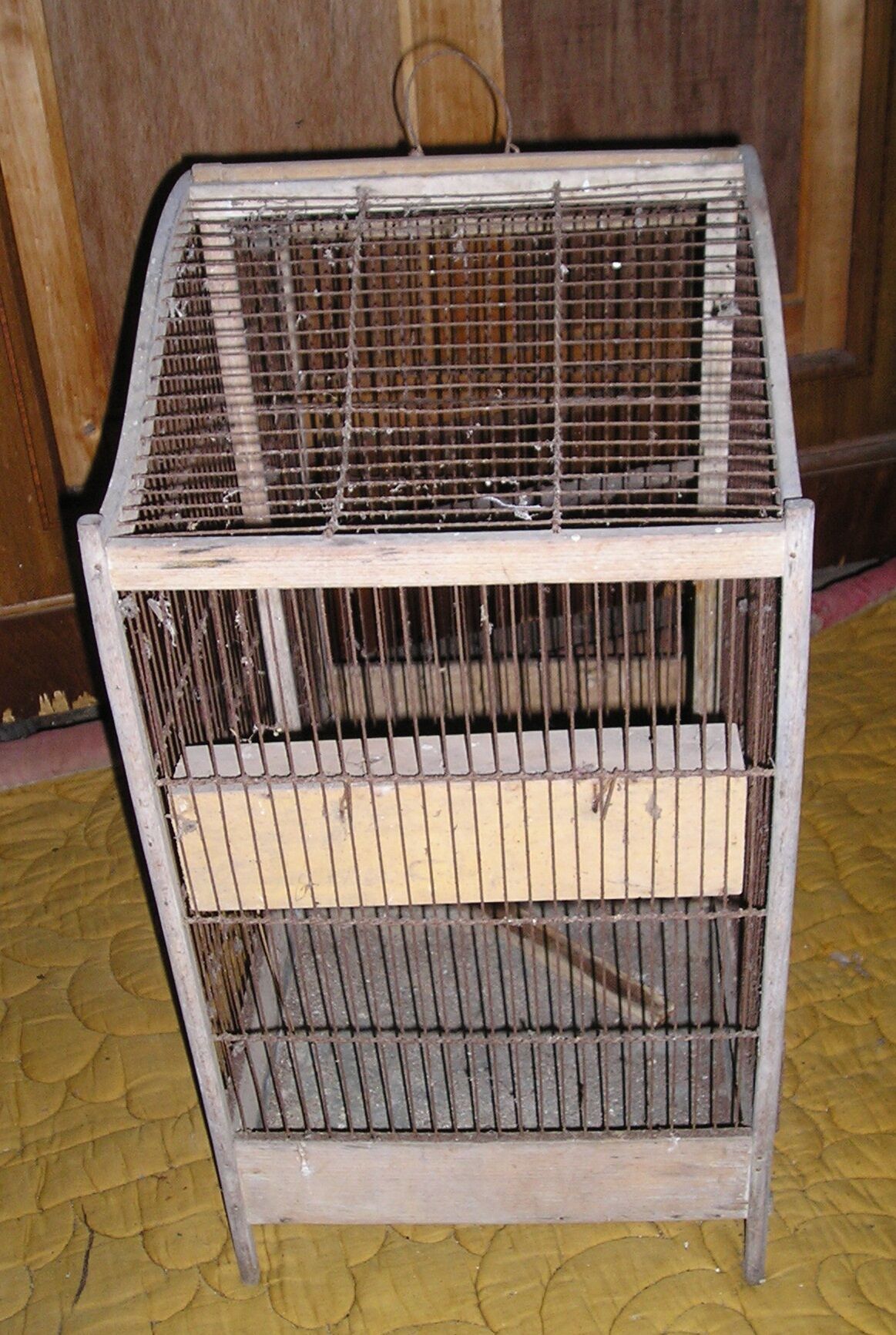 Old wooden bird cage